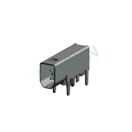 Konektor PCB pemasangan sudut kanan pasangan tunggal ethernet berpelindung